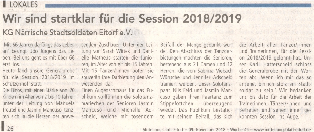 Mitteilungsblatt 09 11 2018